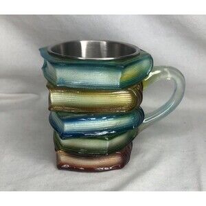 3D Book Mug, Novelty Stacked Books Coffee Mug Tea Cup Drinkware